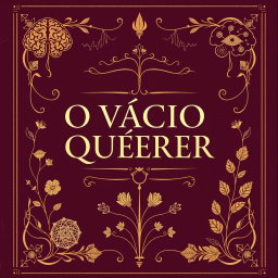 A classic style book cover for 'O VÍCIO DO QUERER', incorporating elements inspired by scientific studies