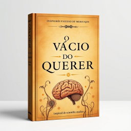 A classic style book cover for 'O VÍCIO DO QUERER', inspired by scientific studies