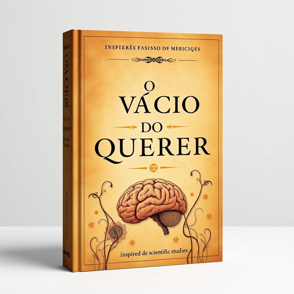 A classic style book cover for 'O VÍCIO DO QUERER', inspired by scientific studies