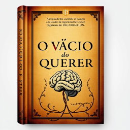 A classic style book cover for 'O VÍCIO DO QUERER', inspired by scientific studies