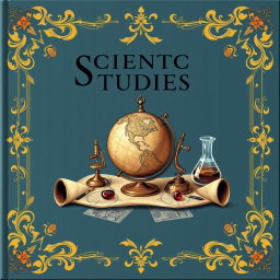 A classic style book cover centered on the theme of scientific studies