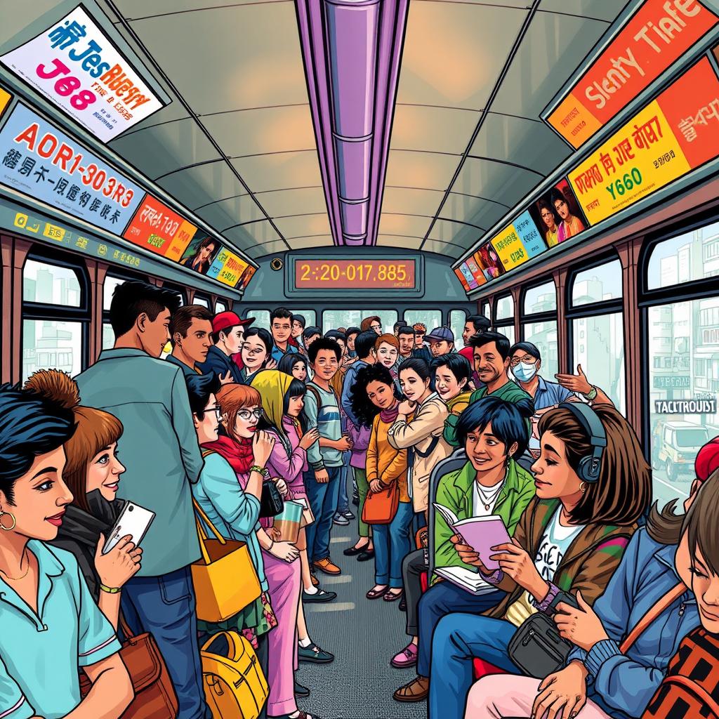 Dive into the Buzz: Life on a Colorful City Bus