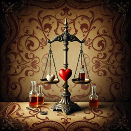 A classic style book cover depicting scientific studies focused on desire and its potential for addiction