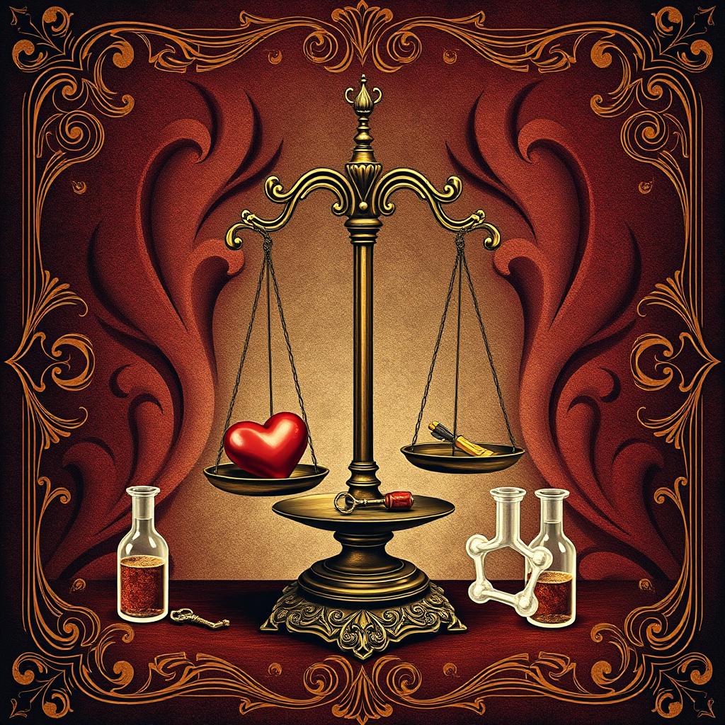 A classic style book cover depicting scientific studies focused on desire and its potential for addiction