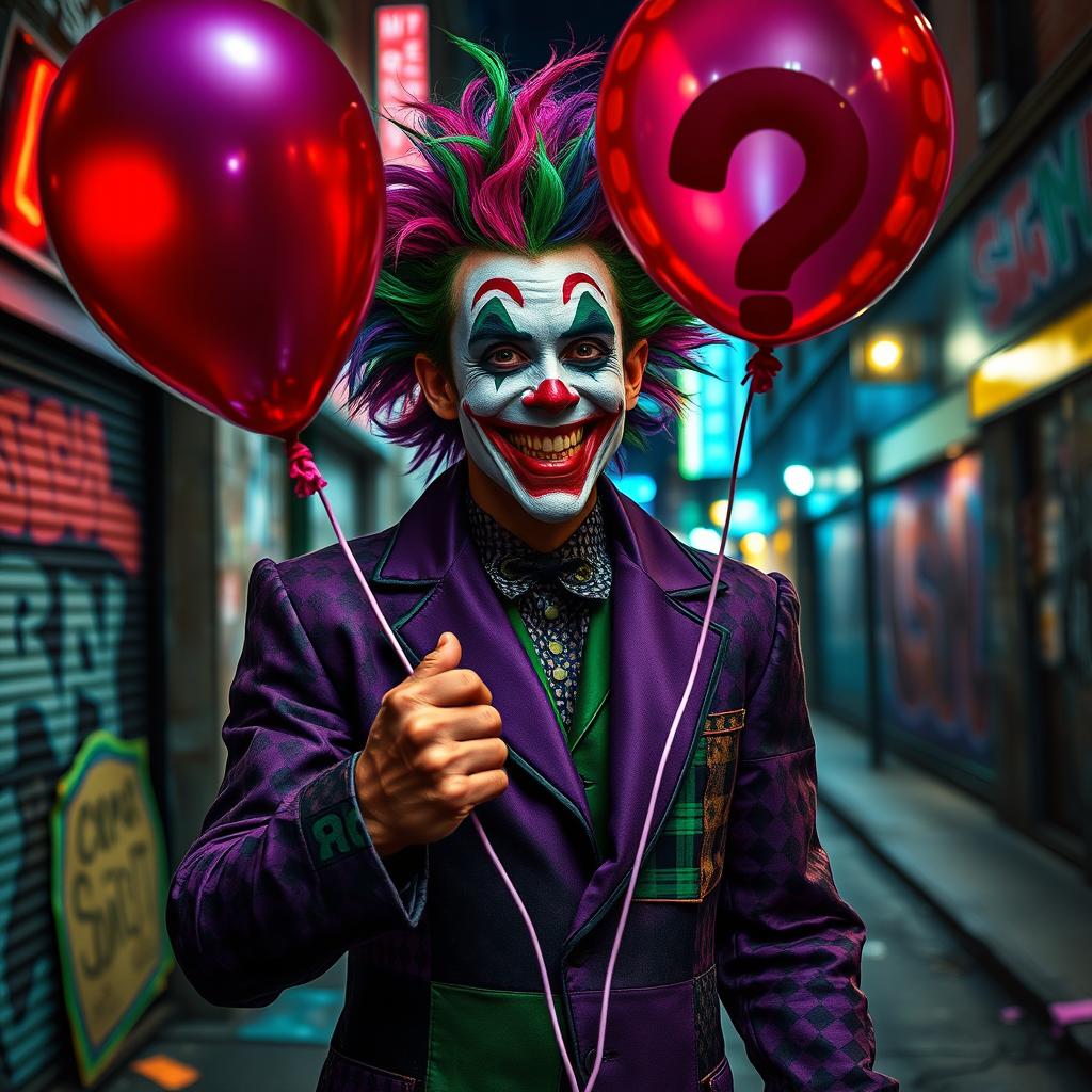 A new character set in the Joker's dark and chaotic world, embodying elements of madness and mischief