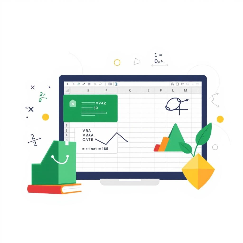 An illustrative header image for a textbook chapter, specifically focused on teaching physics using Excel VBA
