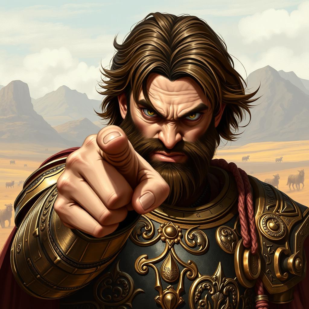 A fierce and powerful portrayal of Bilge Khaghan, the Turkic Khaghan