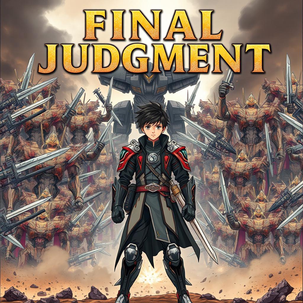 A captivating cover for a long illustrated book titled 'Final Judgment