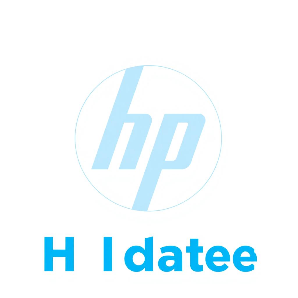 A logo design featuring the letters 'HP' prominently displayed inside a circular shape