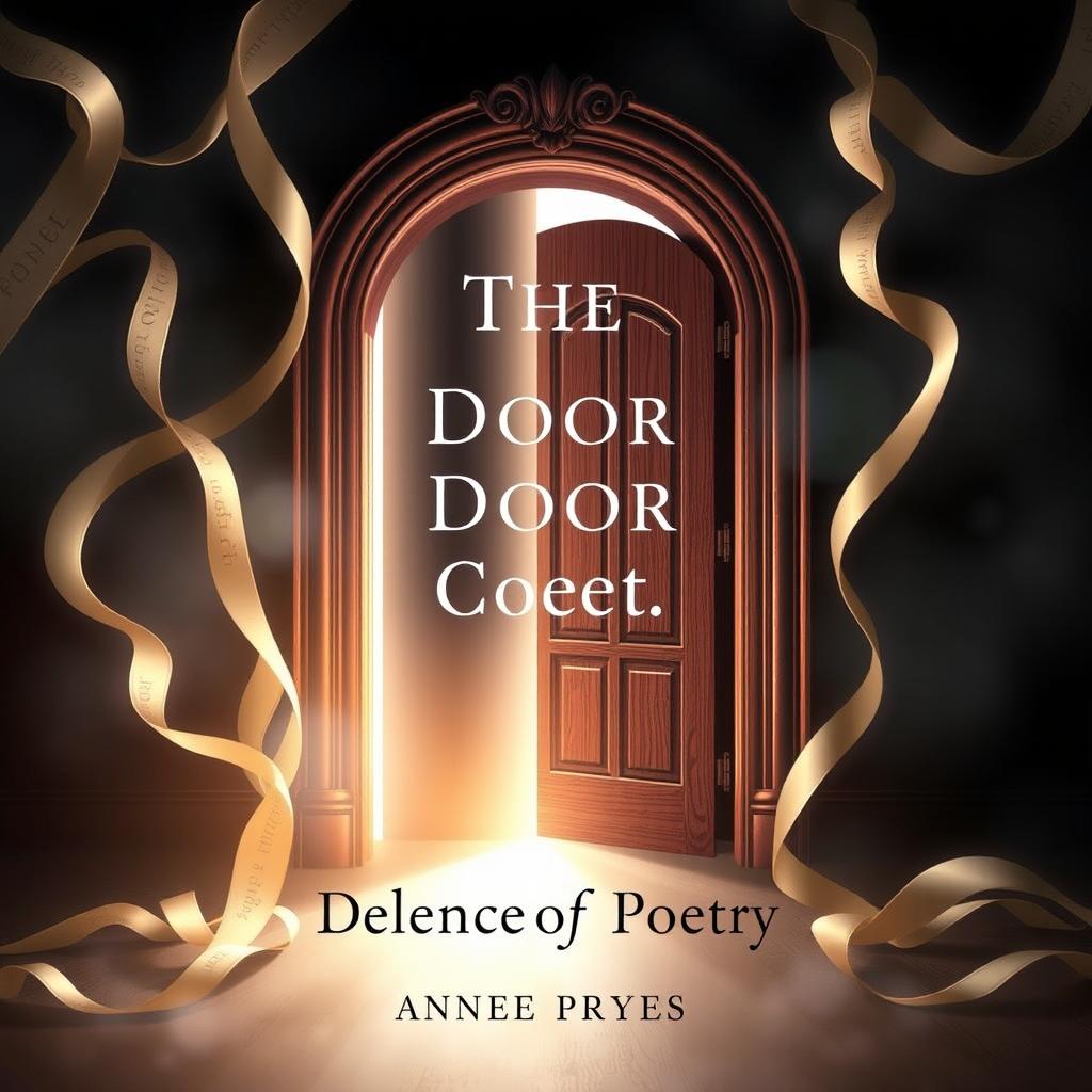 A book cover design that visually represents the concept of a door that the key opens, symbolizing the silence of poetry