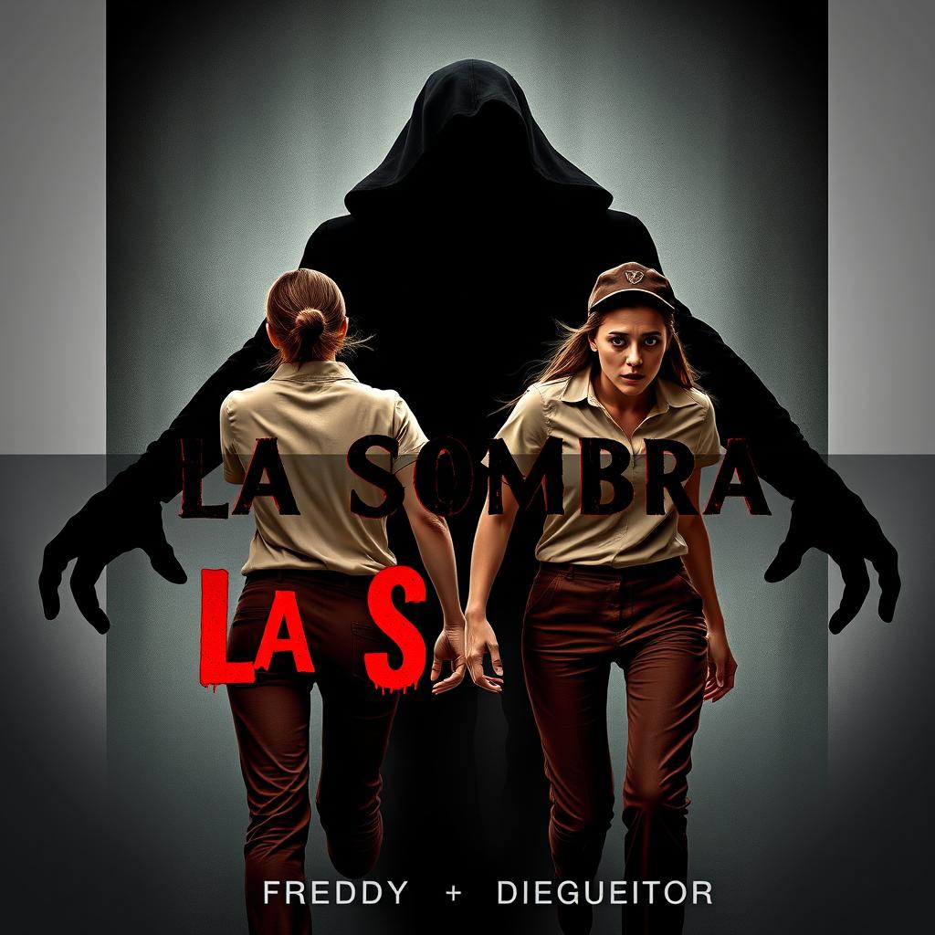 A horror movie poster titled 'La Sombra,' featuring a dark and ominous background