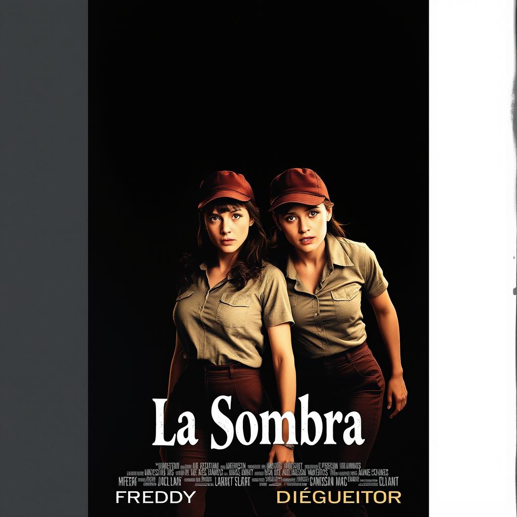 A horror movie poster titled 'La Sombra,' featuring a dark and sinister background