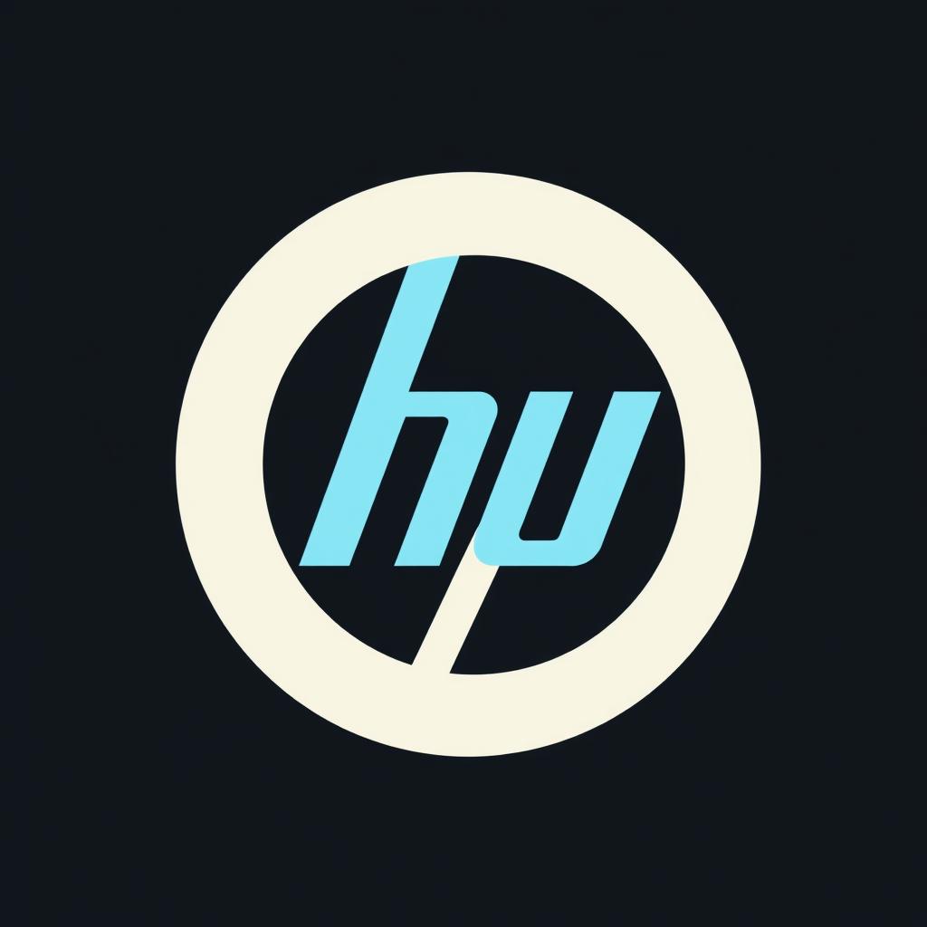 A modern AV logo design featuring the letters 'AV' prominently positioned inside a sleek circular shape, inspired by the HP logo