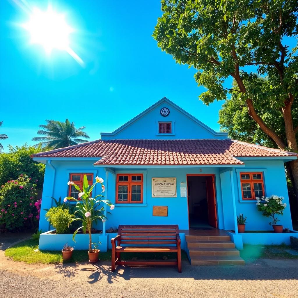 A picturesque village office of Sundamekar, designed in a charming and traditional architectural style