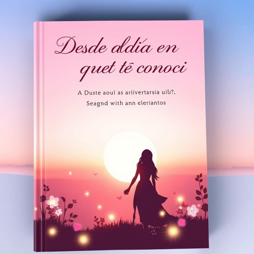 A heartfelt book cover designed for the celebration of an 8-month anniversary between partners, featuring romantic and dreamy elements