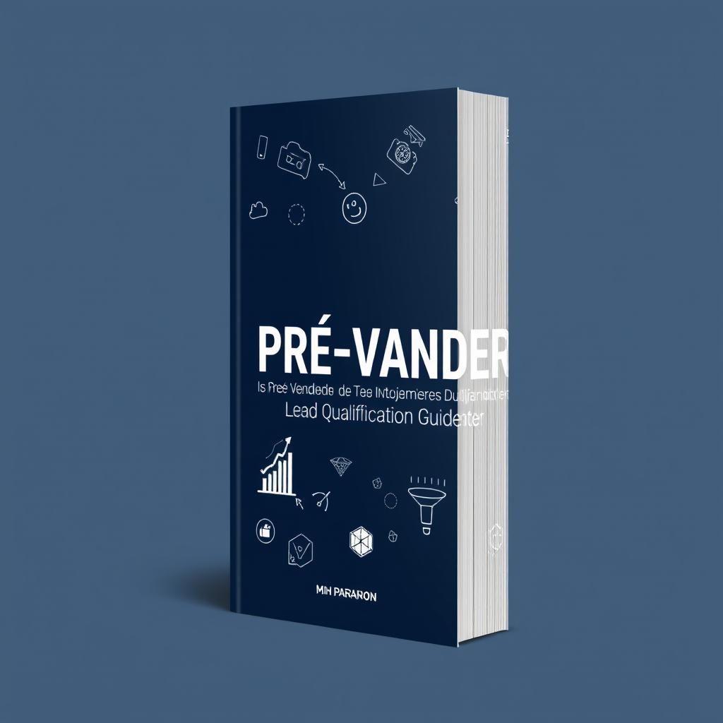 A professional and modern book cover for 'SDR Pré-Vendedor: The Lead Qualification Guide' by Mih Paranhos - SDR+ON
