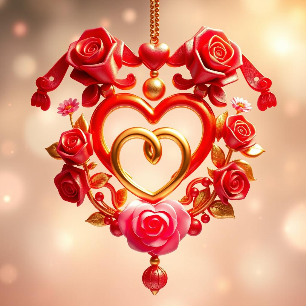 A vibrant and whimsical charm or talisman designed to aid single employees in finding love and getting married quickly