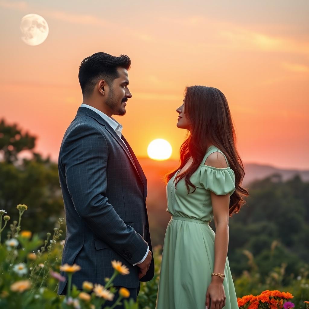 Romantic Sunrise in Nature: Capturing a Serene Moment