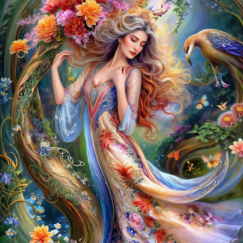 Enchanting Fairy Mermaid in a Vibrant Wonderland