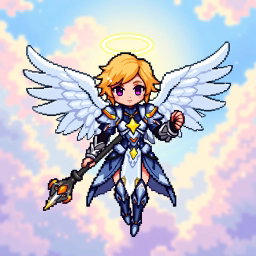 Pixel Art Mercy from Overwatch 2
