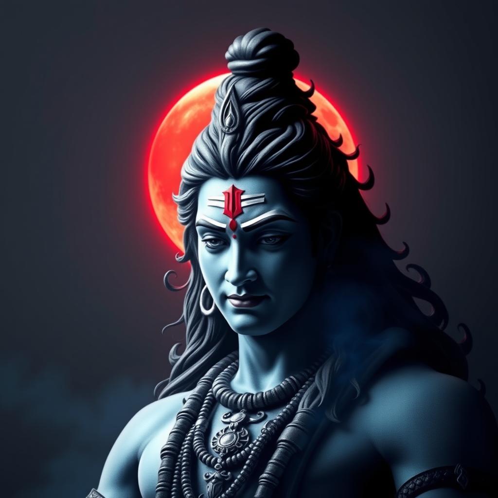 A striking wallpaper of Lord Shiva, depicted in a serene and powerful pose