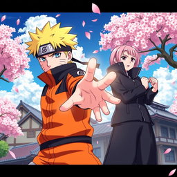 A highly detailed illustration featuring characters from Naruto Shippuden