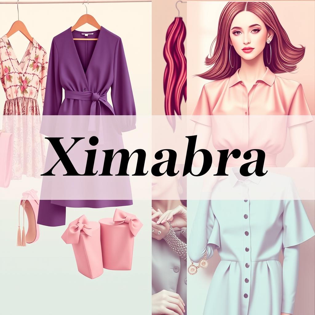 A stylish and modern banner for a women's clothing store featuring the word 'Ximabra' prominently displayed