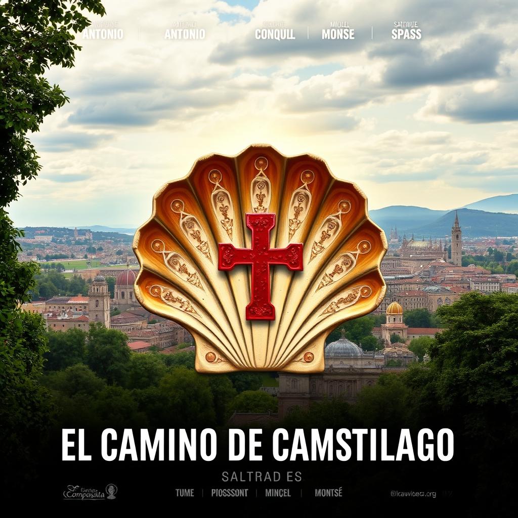 A realistic movie poster for a film titled "El Camino de Santiago"