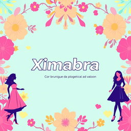 A vibrant and colorful banner for an online women's clothing store featuring the word 'Ximabra' prominently