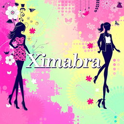 A vibrant and colorful banner for an online women's clothing store featuring the word 'Ximabra' prominently