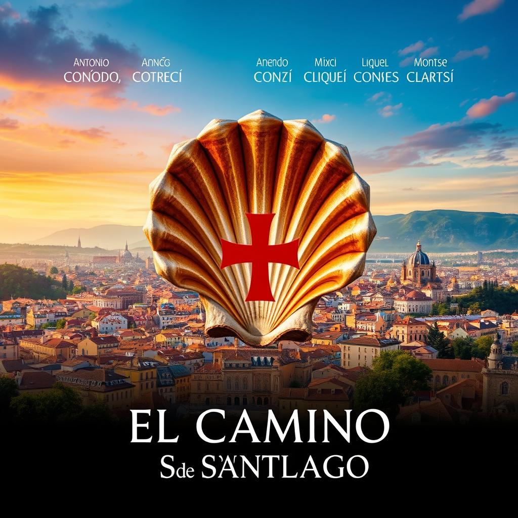 A realistic movie poster for a film titled "El Camino de Santiago"
