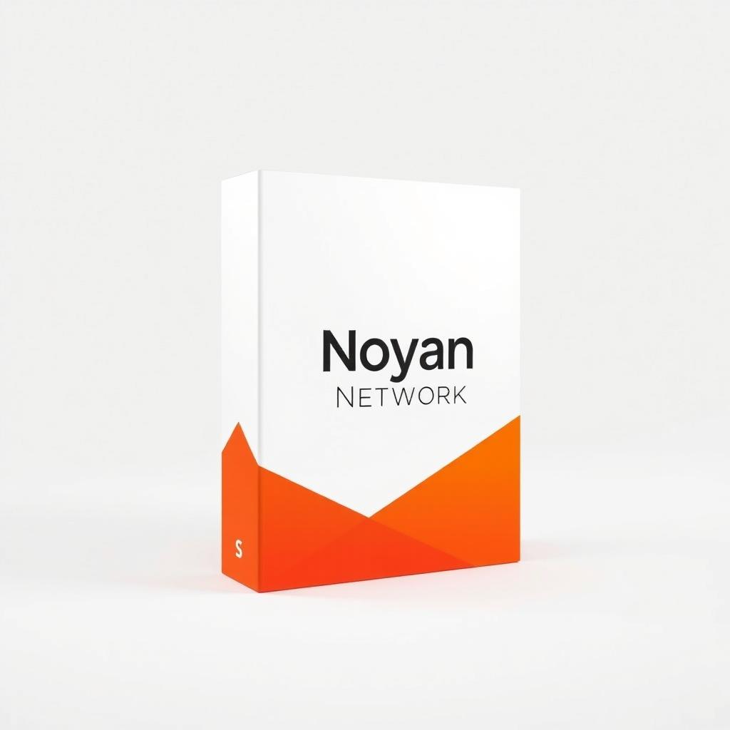 A software box standing upright, featuring a sleek design