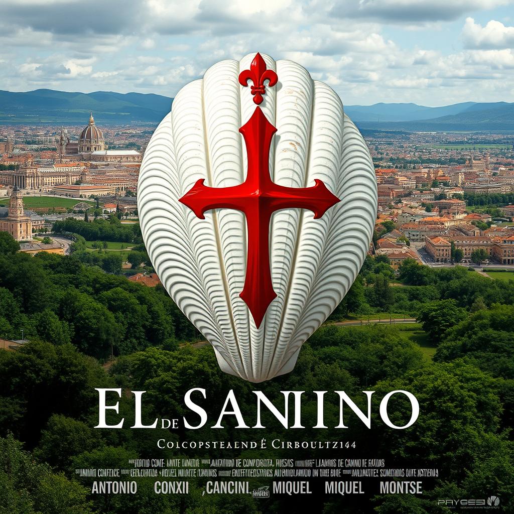 A realistic movie poster for a film titled "El Camino de Santiago"
