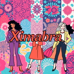 An attractive and vibrant online store banner for a women's clothing shop featuring the word 'Ximabra' prominently displayed in bold and stylish typography