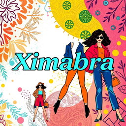 An attractive and vibrant online store banner for a women's clothing shop featuring the word 'Ximabra' prominently displayed in bold and stylish typography