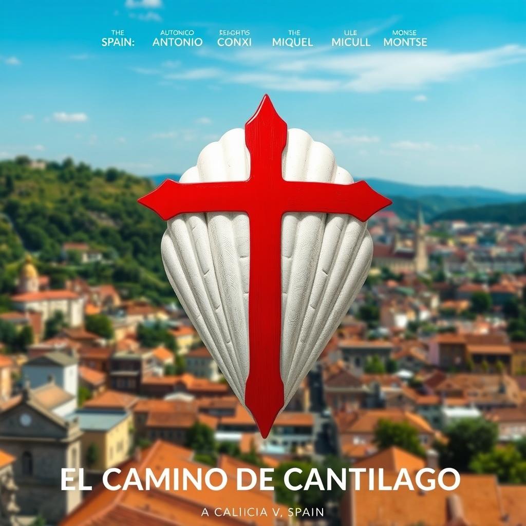 A realistic movie poster for the film titled "El Camino de Santiago"