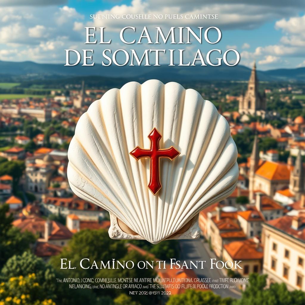 A vertical movie poster for the film titled "El Camino de Santiago"
