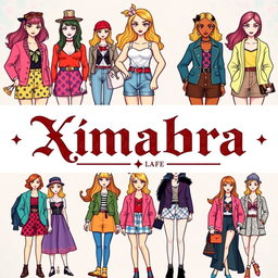 A vibrant and colorful banner for a women's online clothing store