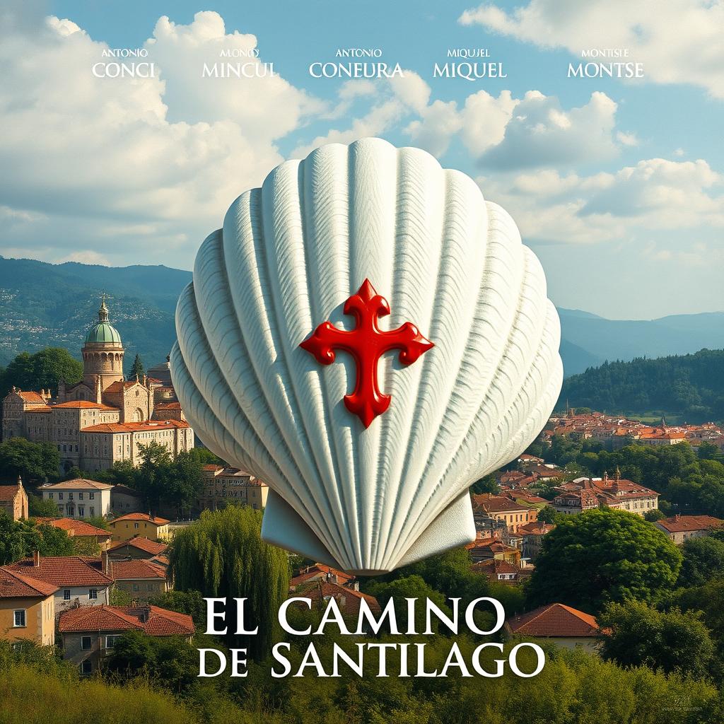 A vertical movie poster for the film titled "El Camino de Santiago"