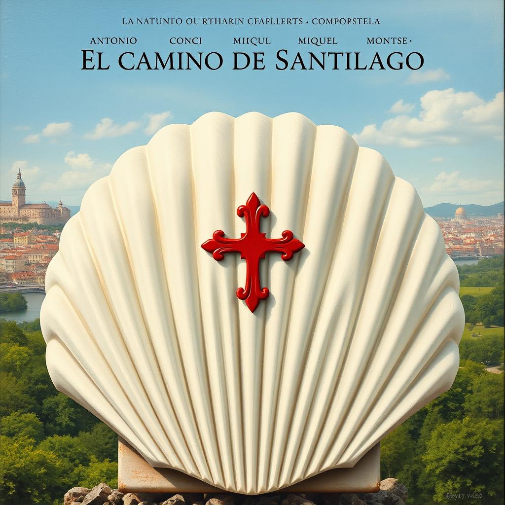 A vertical movie poster for the film titled "El Camino de Santiago"