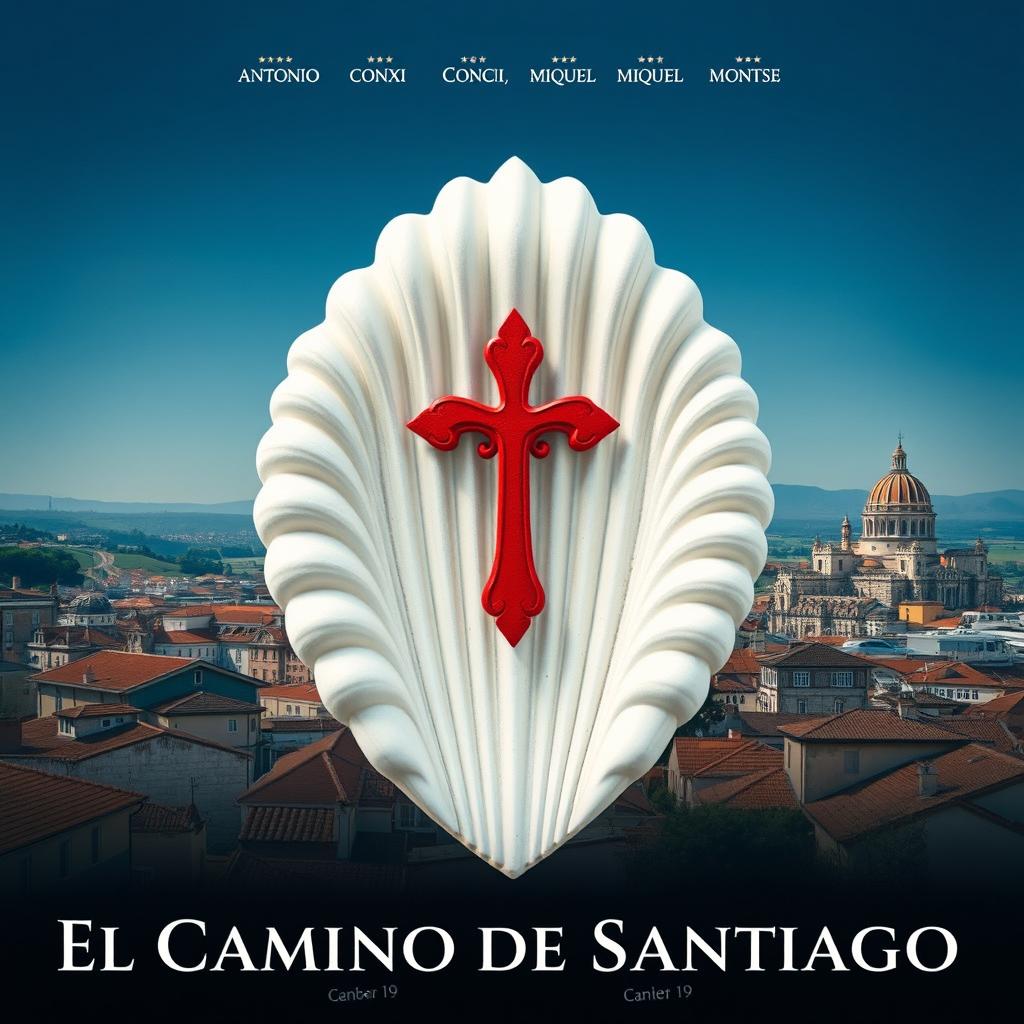 A vertical movie poster for the film titled "El Camino de Santiago"