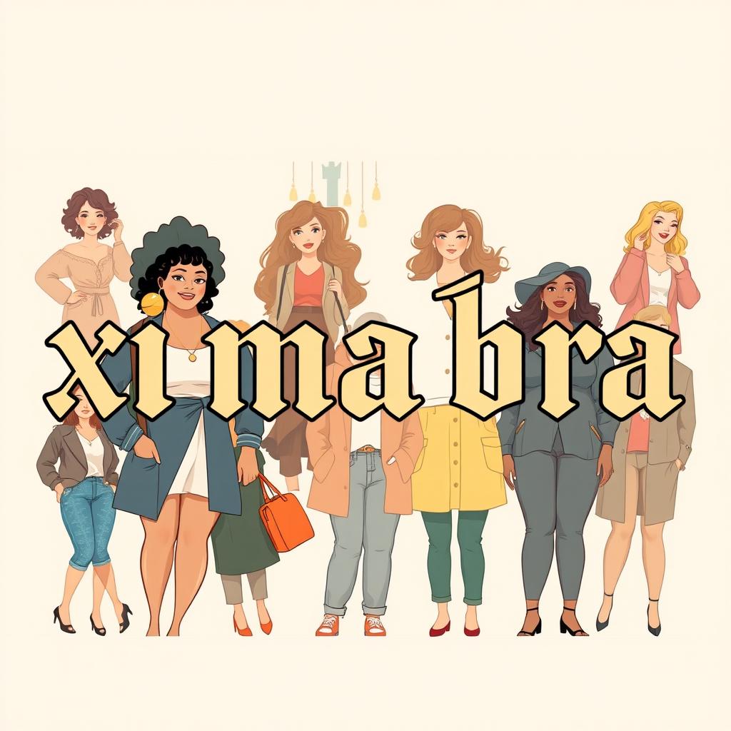 A stunning banner for an online women's clothing store featuring the word 'ximabra' in vintage Gothic font