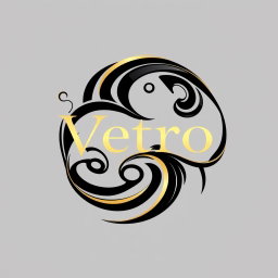 A fluid and organic logo design for a niche perfume brand named 'Vetro'