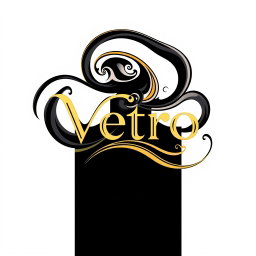 A fluid and organic logo design for a niche perfume brand named 'Vetro'