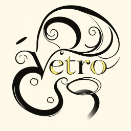 A fluid and organic logo design for a niche perfume brand named 'Vetro'