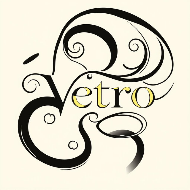 A fluid and organic logo design for a niche perfume brand named 'Vetro'