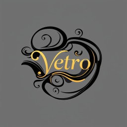 A fluid and organic logo design for a niche perfume brand named 'Vetro'