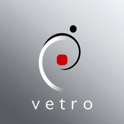 A minimalist logo design for a niche perfume brand called 'Vetro'