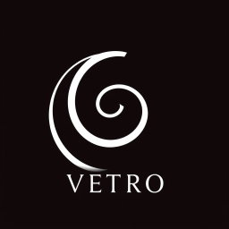 A minimalist logo design for a niche perfume brand called 'Vetro'