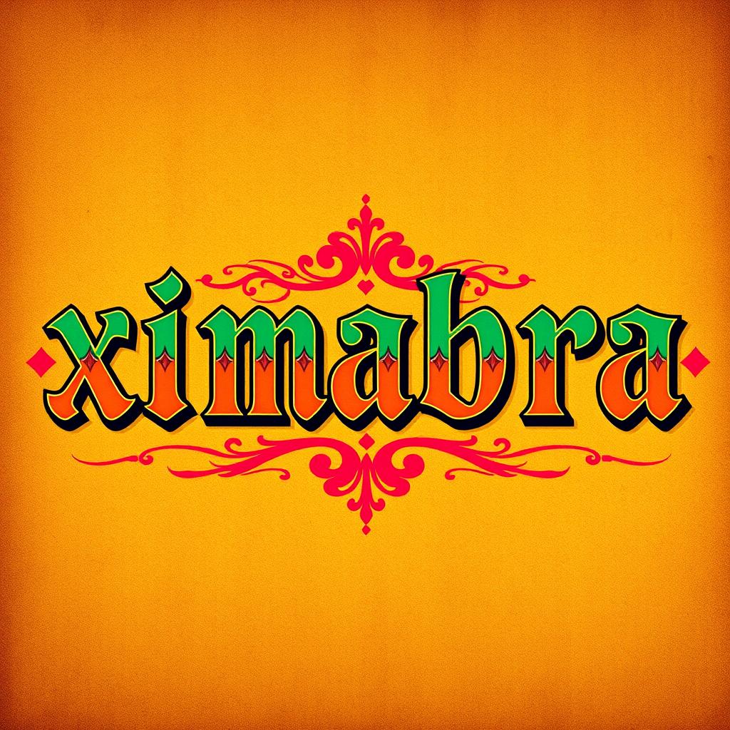 A vibrant online women's clothing store banner featuring the name 'ximabra' in colorful vintage Gothic lettering